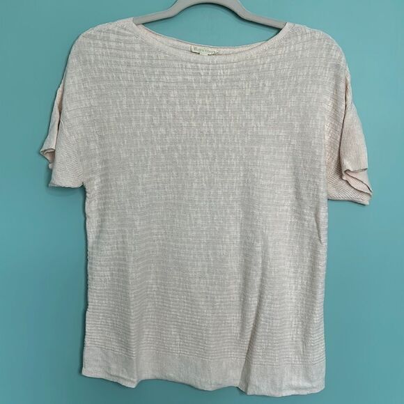Eileen Fisher Linen Cotton Blend Top - Picture 1 of 8